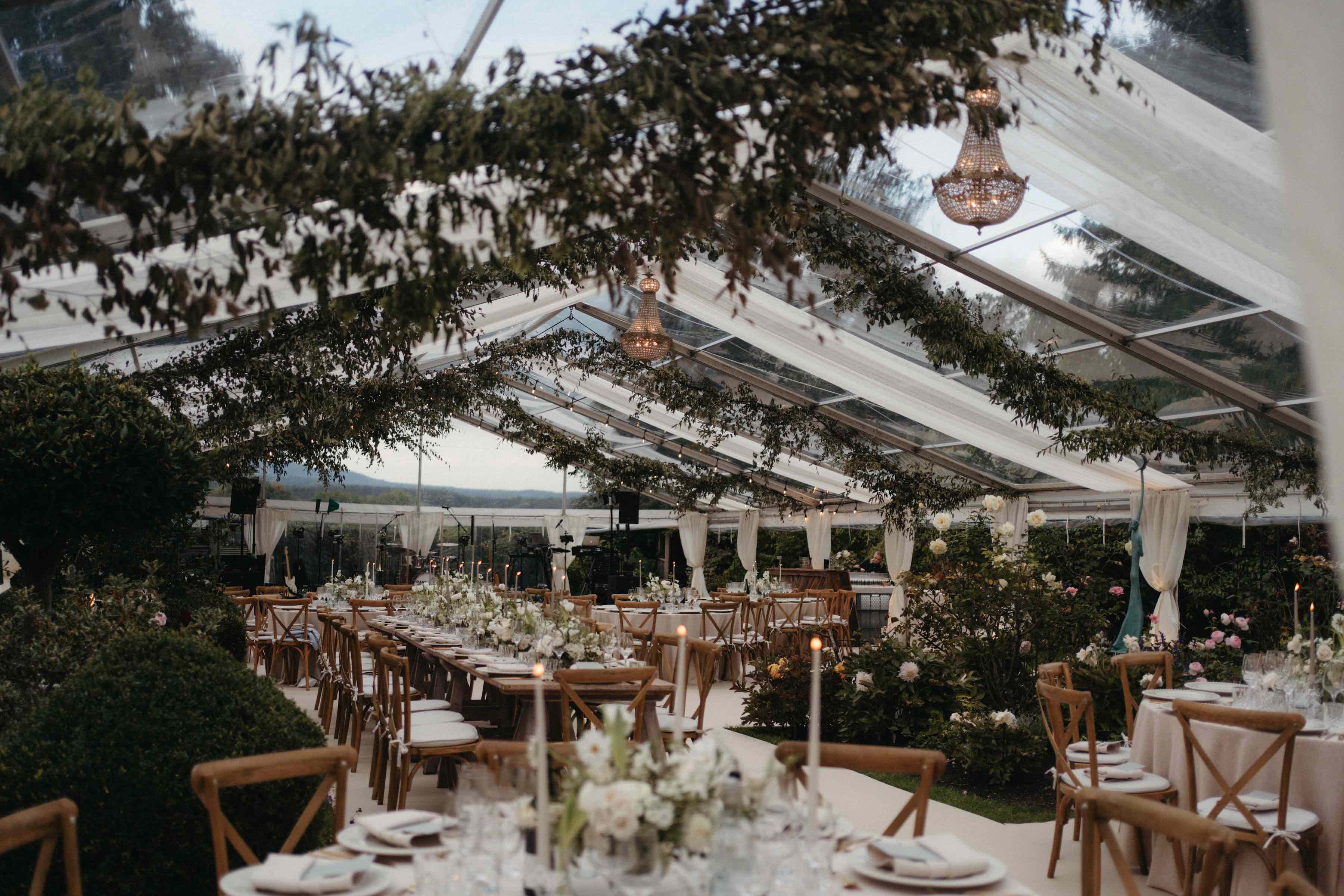 Katie & Cal's wedding - beautiful marquee setting